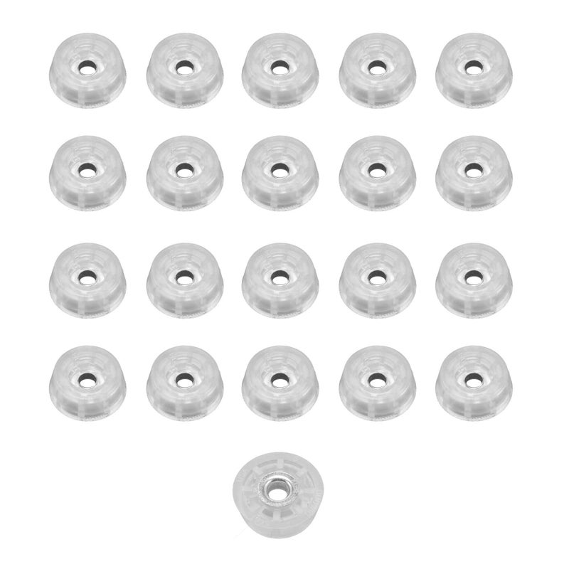 Linear Motion Labs 50 Small Clear Round Rubber Feet -.250 H X .671 D - Made in USA - Food Safe Cutting Boards Electronics Crafts # - Image 1